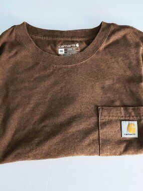 Carhartt Mens 2XL Brown T-Shirt K87 Short Sleeves